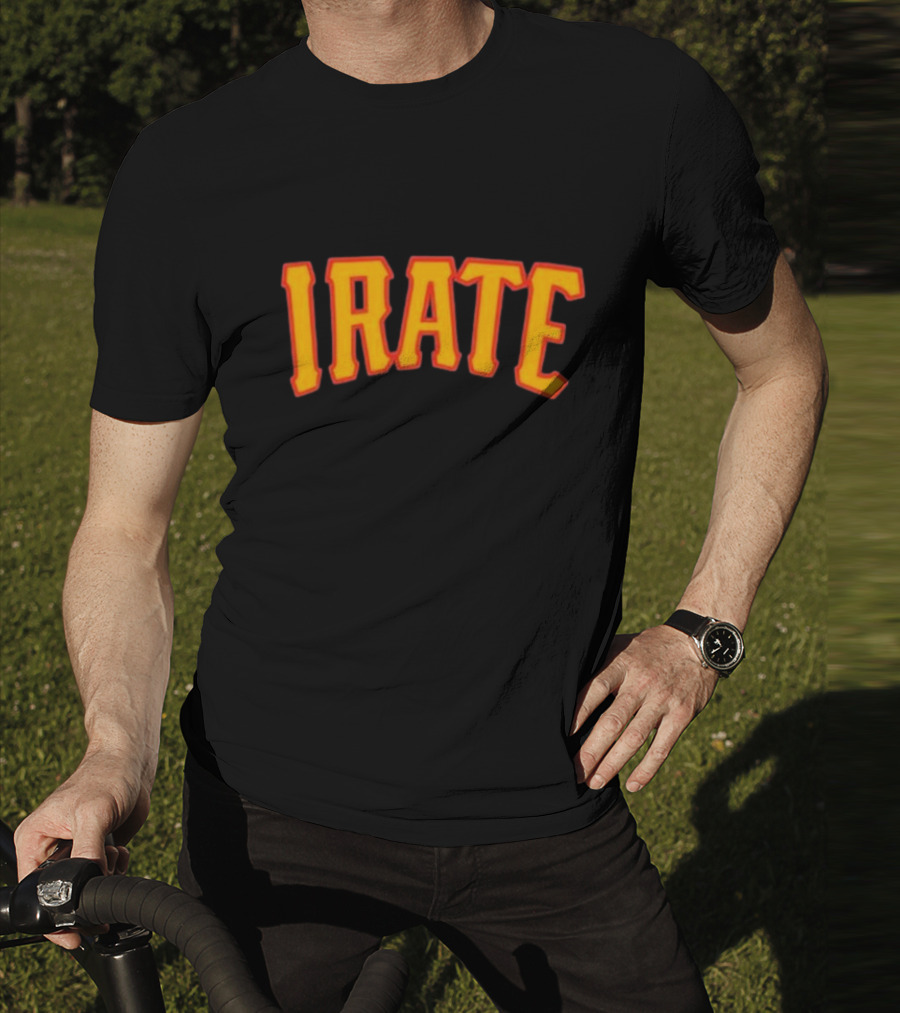 Irate Pgh Irate Retro Bold Text Arch T-Shirt