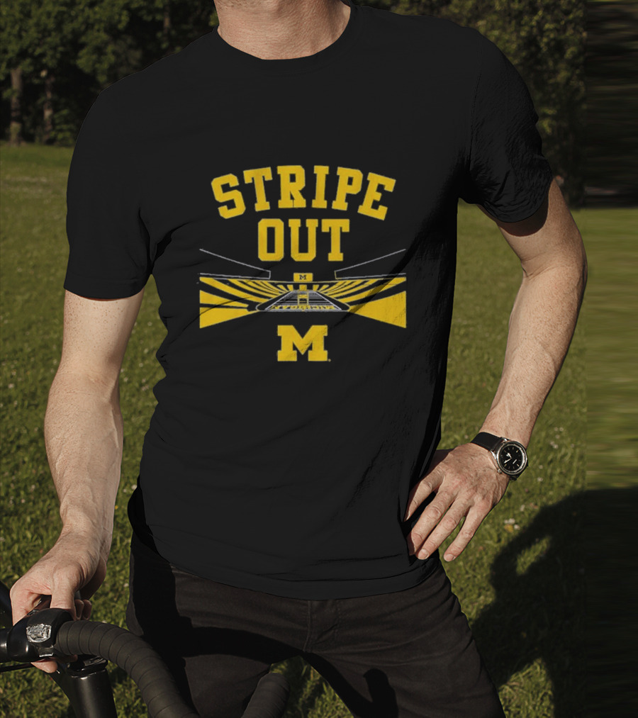 Michigan Football Big House Stadium Stripe Out M T-Shirt