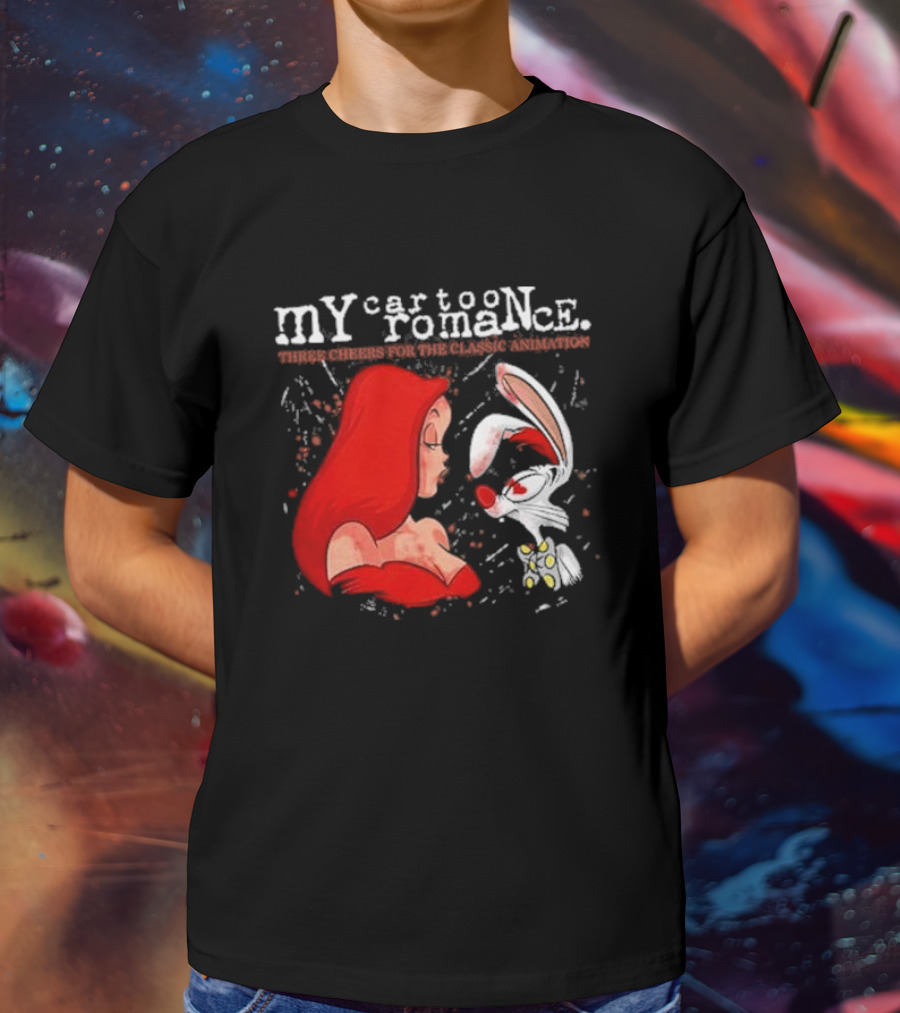 My Cartoon Romance Three Cheers Classic Animation Jessica Rabbit Roger T-Shirt