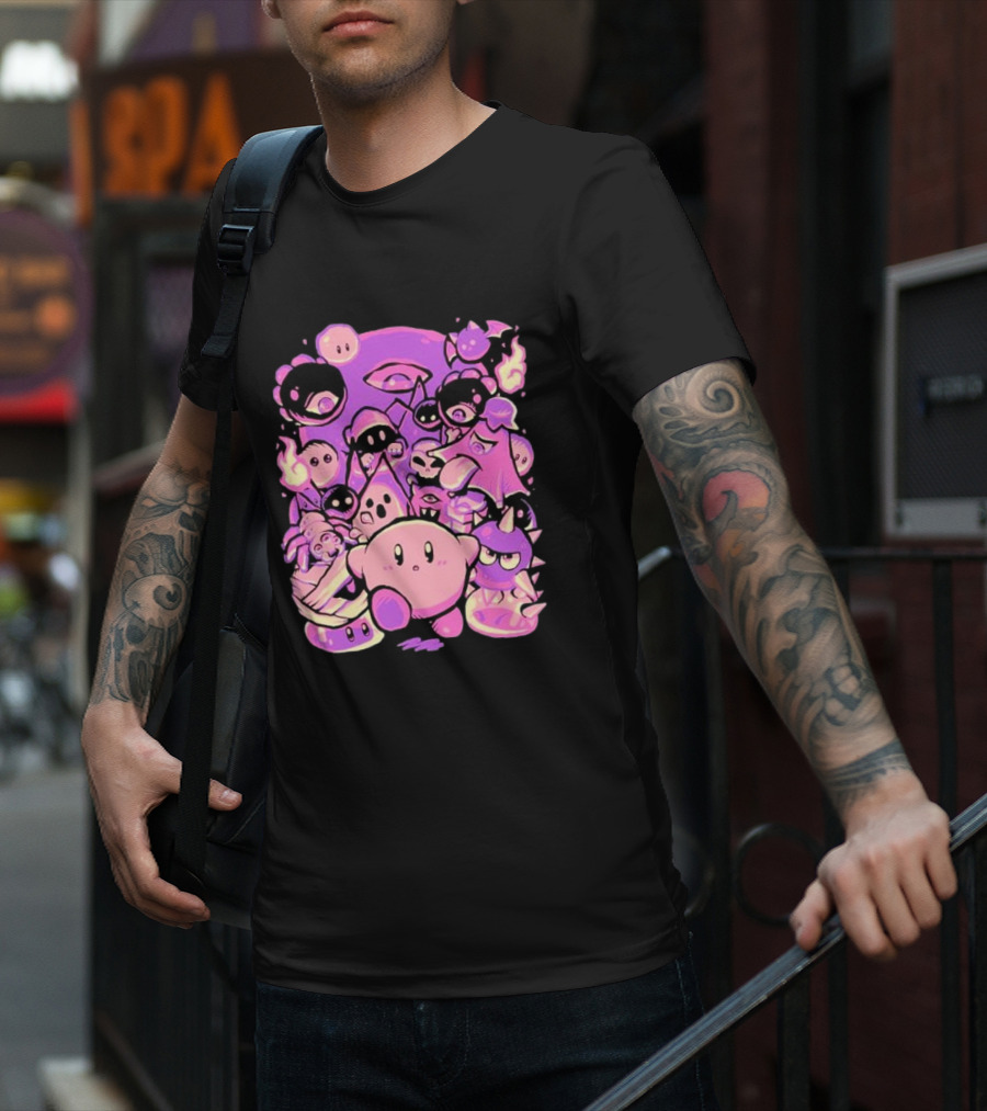 Nightmare Land Kirby And Enemies Pixeleyebat T-Shirt
