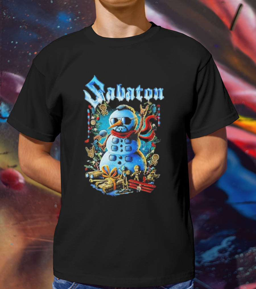 Sabaton Snowman Rock Xmas Party T-Shirt