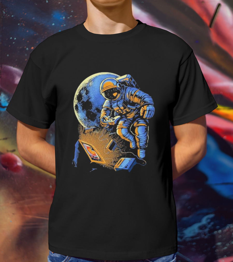 Space Arcade Astronaut Gamer Adventure Intotheam T-Shirt
