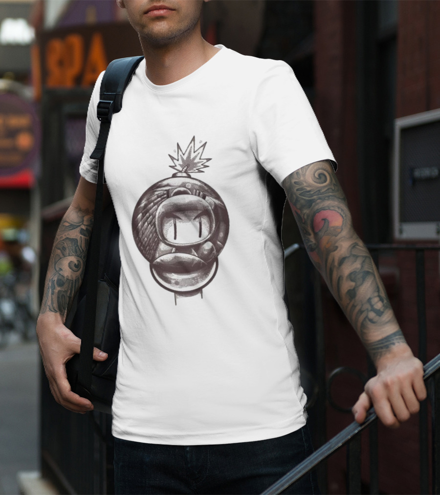Bob-omb Face With Reflective Bomb Eyes T-Shirt