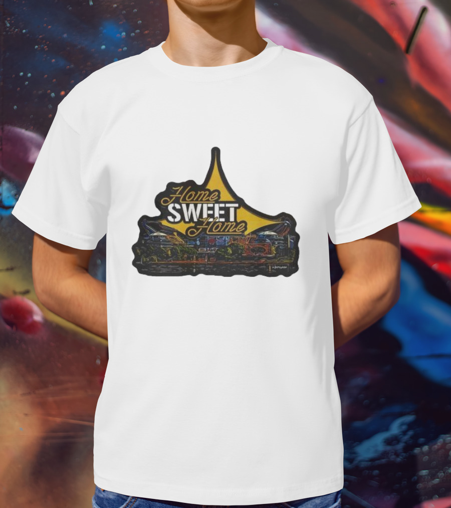 Home Sweet Home Custom Car Art Neon Sign T-Shirt