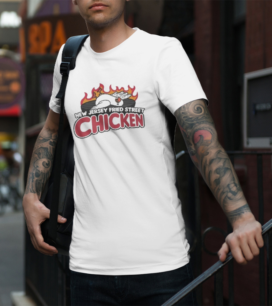 New Jersey Fried Street Chicken Flame Grilled Bird T-Shirt