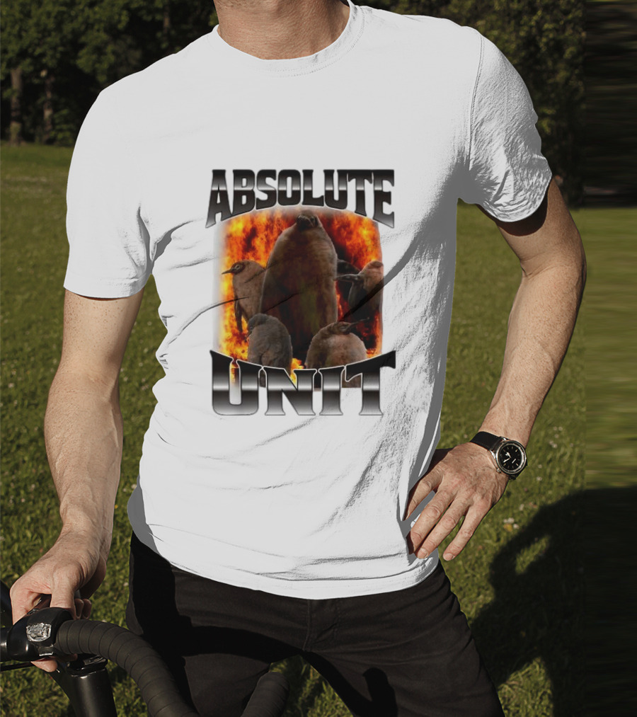 Absolute Unit Penguin Fire Bootleg Rap T-Shirt