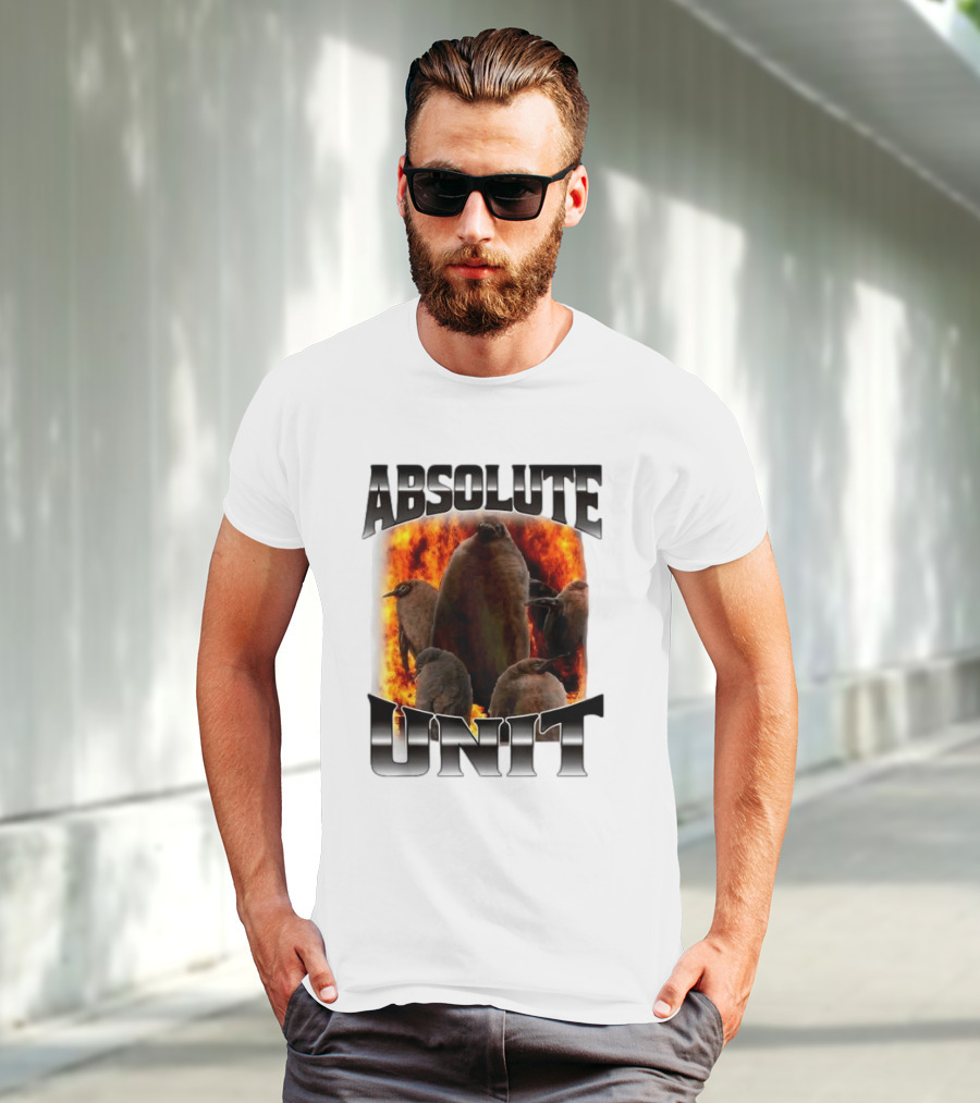 Absolute Unit Penguin Fire Bootleg Rap T-Shirt