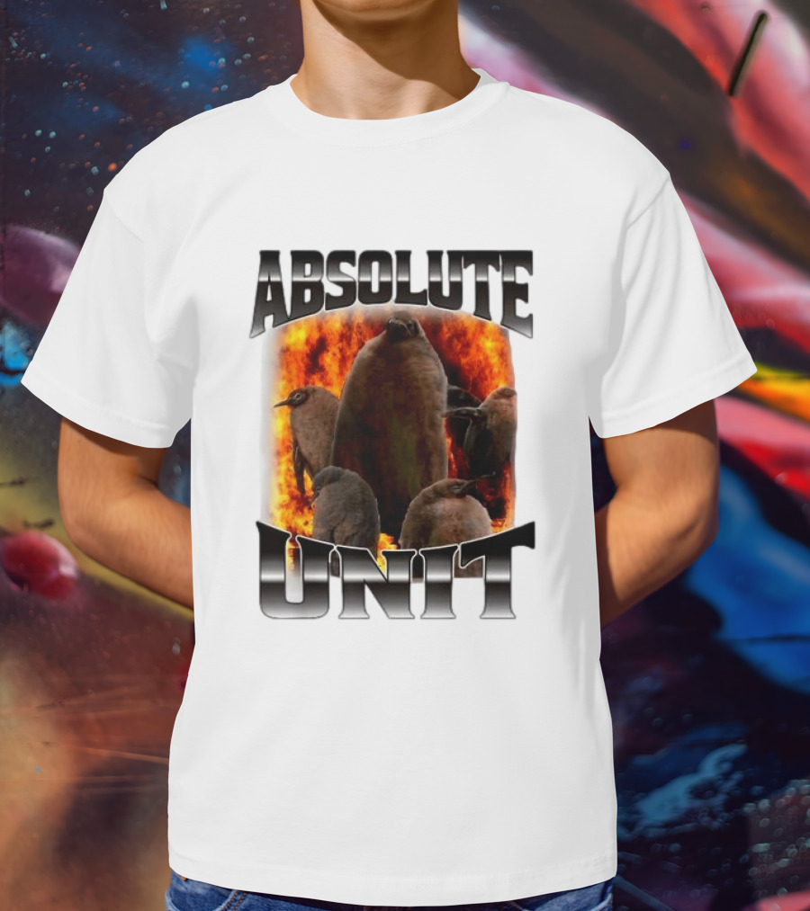 Absolute Unit Penguin Fire Bootleg Rap T-Shirt