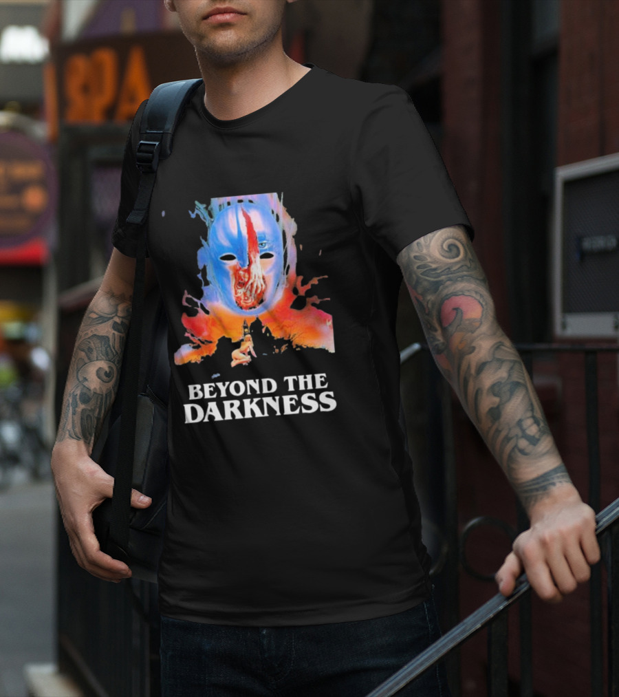 Beyond The Darkness Surreal Mask And Crimson T-Shirt