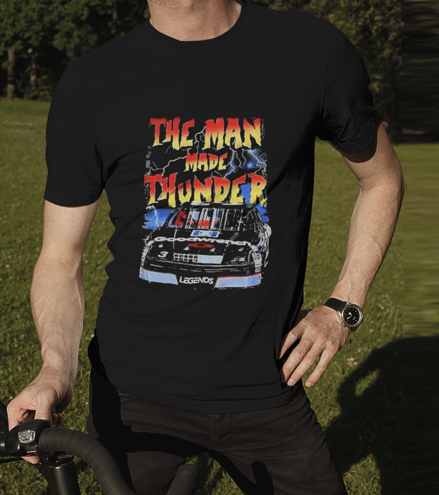 Dale Earnhardt 3 The Man Made Thunder Legends T-Shirt