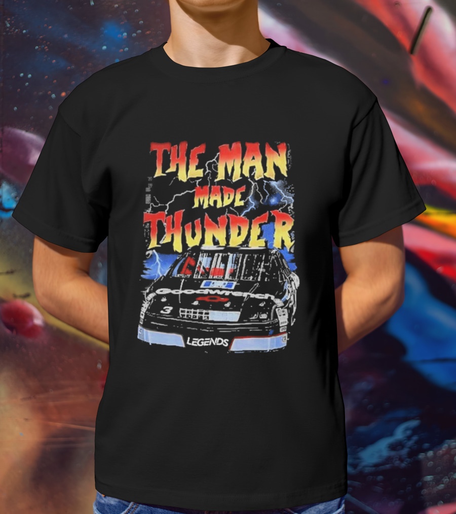 Dale Earnhardt 3 The Man Made Thunder Legends T-Shirt