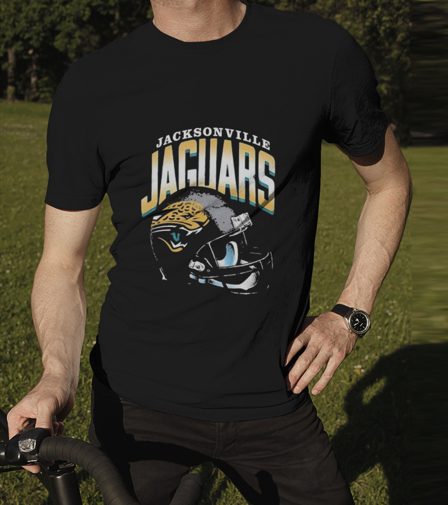Jacksonville Jaguars Gradient Jaguars Helmet T-Shirt