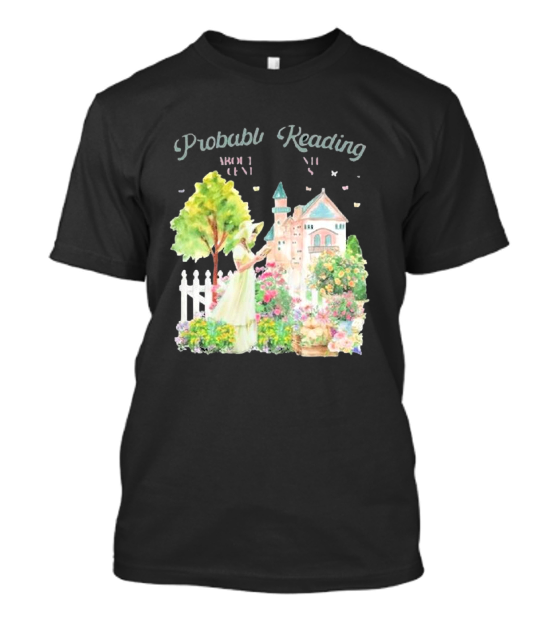 Opal And June Probably Reading About Dukes Victorian Garden Scene T-Shirt