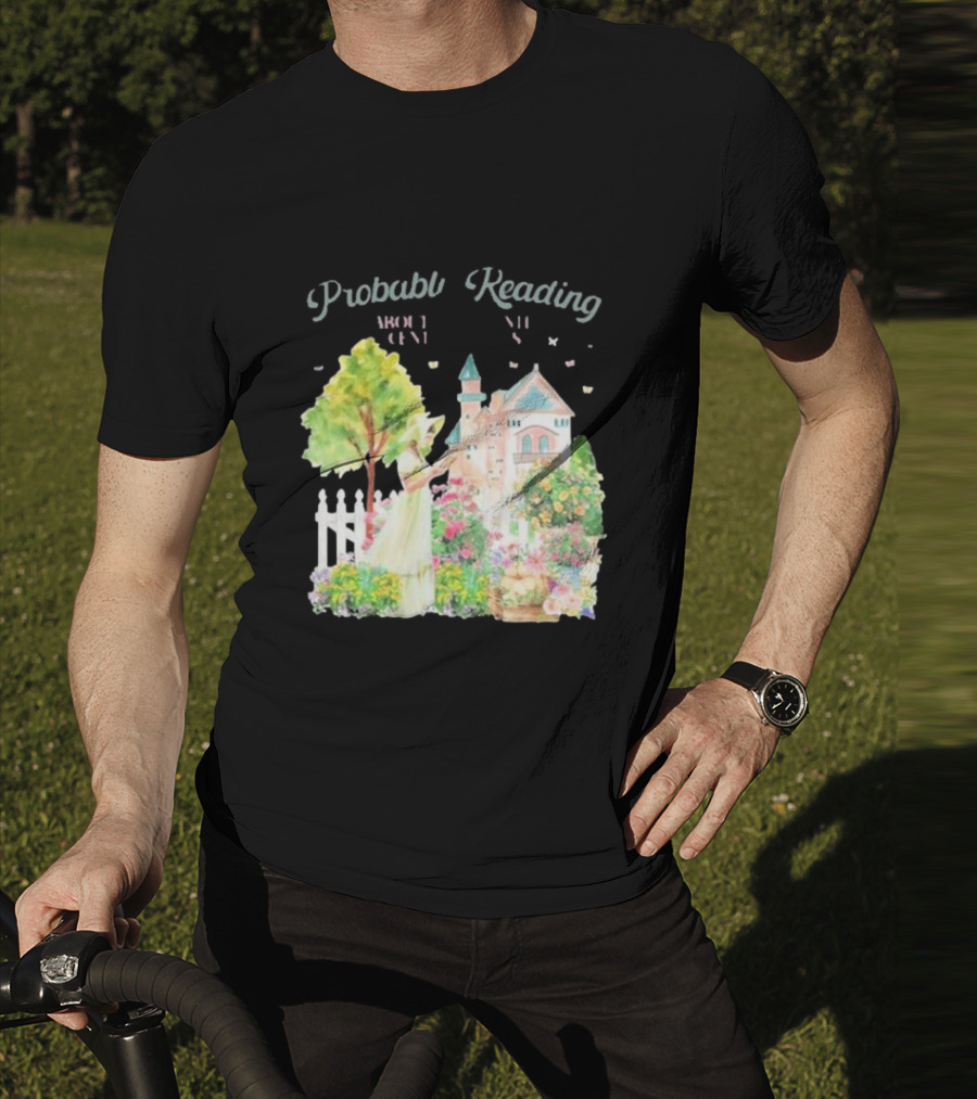 Opal And June Probably Reading About Dukes Victorian Garden Scene T-Shirt