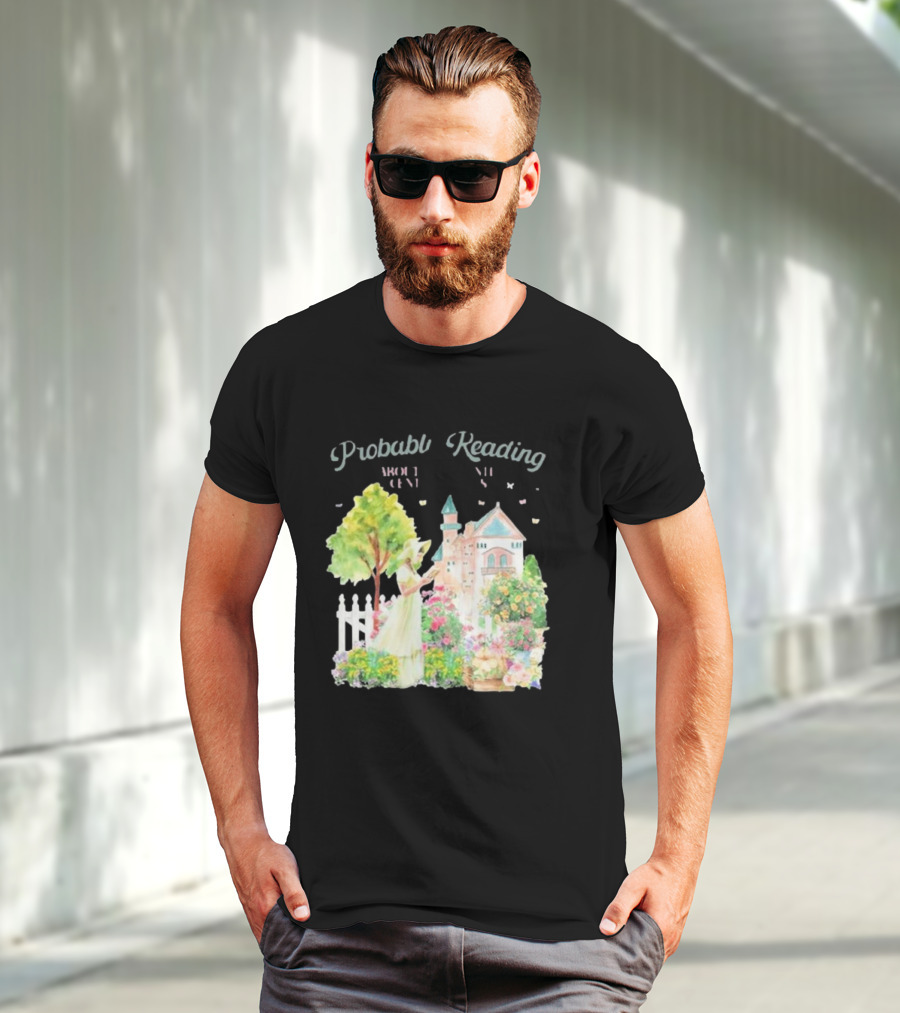 Opal And June Probably Reading About Dukes Victorian Garden Scene T-Shirt