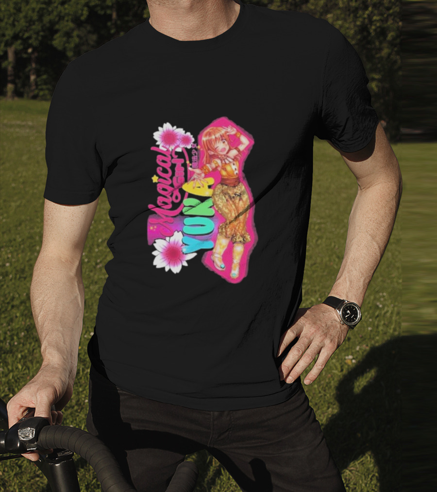 Magical Girl Yuka Sakazaki Vibrant Floral T-Shirt