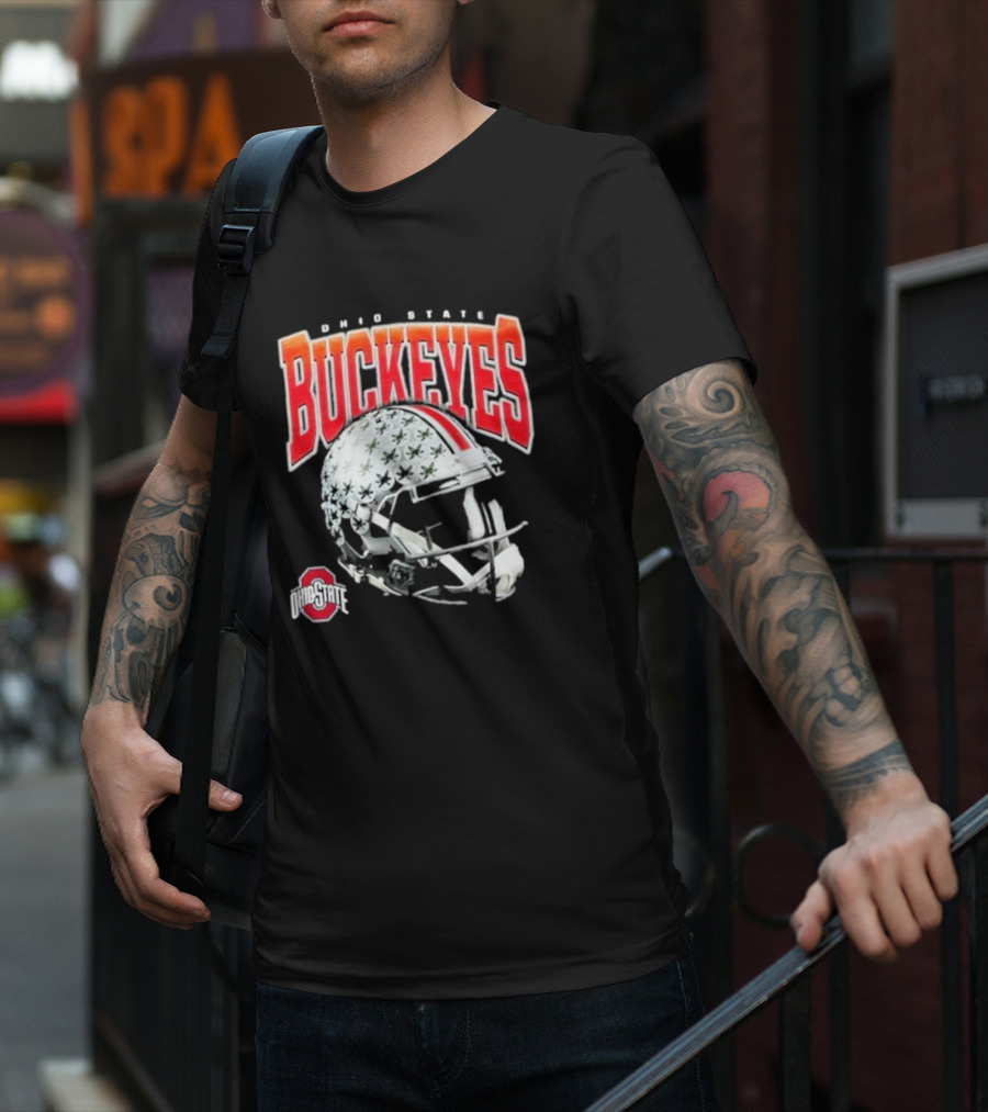 Ohio State Buckeyes Helmet Realistic Sports T-Shirt