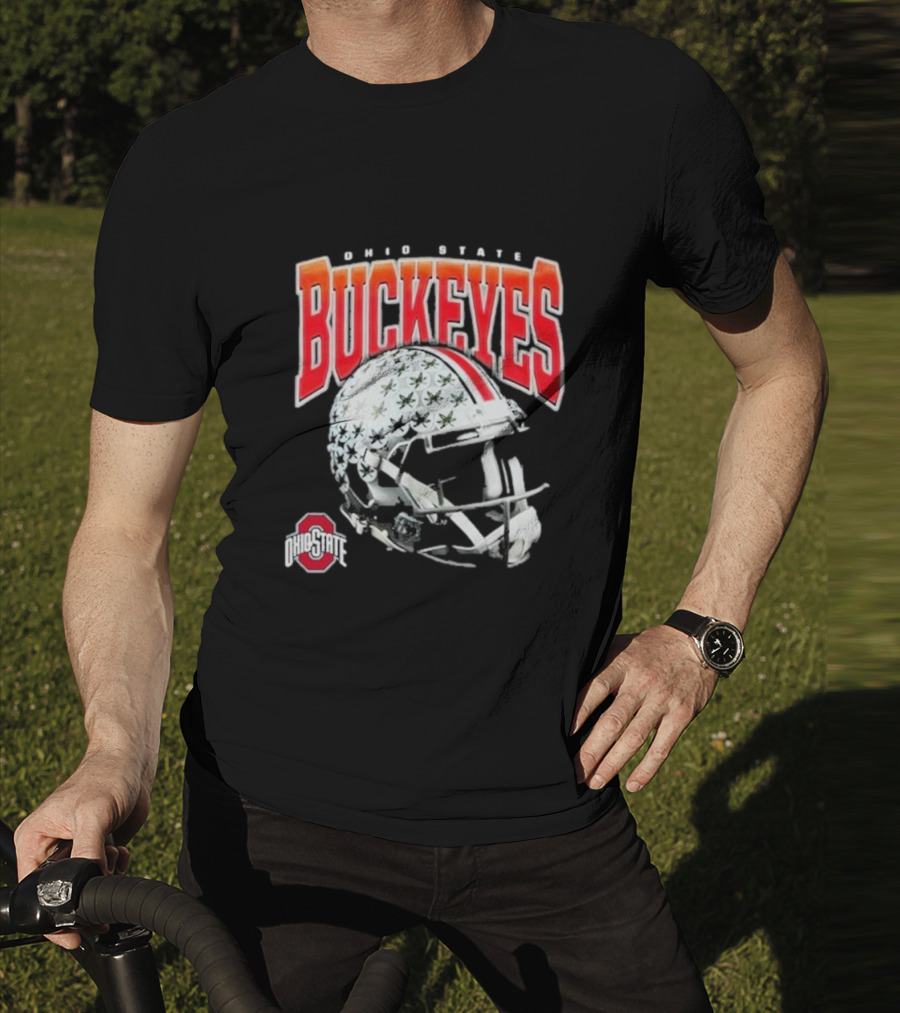 Ohio State Buckeyes Helmet Realistic Sports T-Shirt