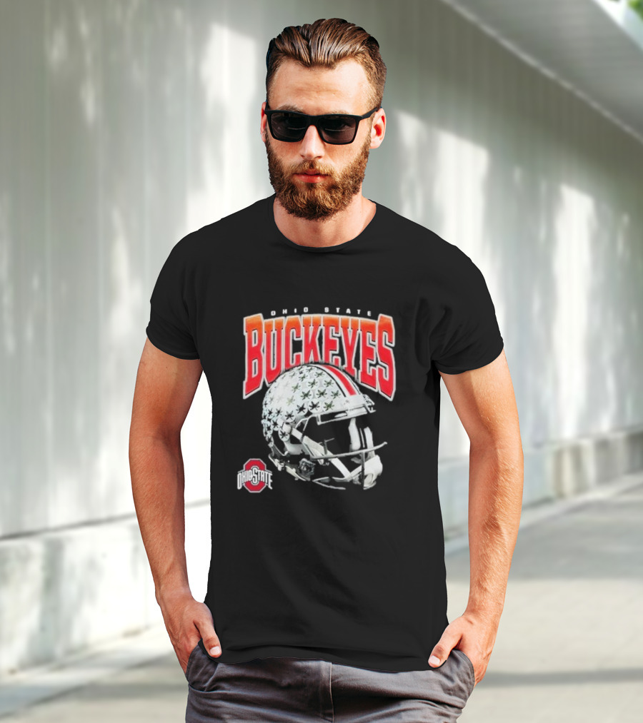 Ohio State Buckeyes Helmet Realistic Sports T-Shirt
