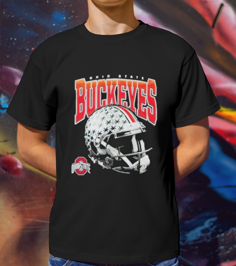 Ohio State Buckeyes Helmet Realistic Sports T-Shirt
