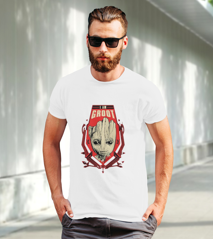 I Am Groot Shield Guardians Of The Galaxy Bravado T-Shirt
