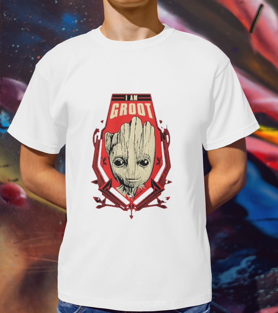 I Am Groot Shield Guardians Of The Galaxy Bravado T-Shirt