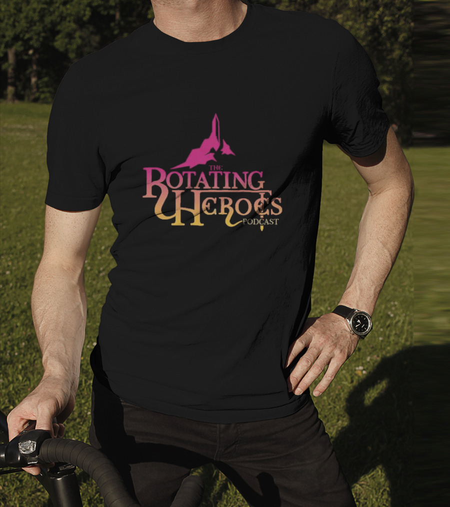 The Rotating Heroes Podcast Mountain Silhouette Gradient T-Shirt