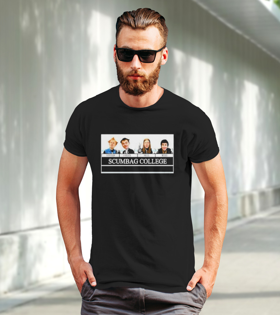 Tmcpoetry Vyvyan Prick Neil Mike Scumbag College The Young Ones Comedy Characters T-Shirt