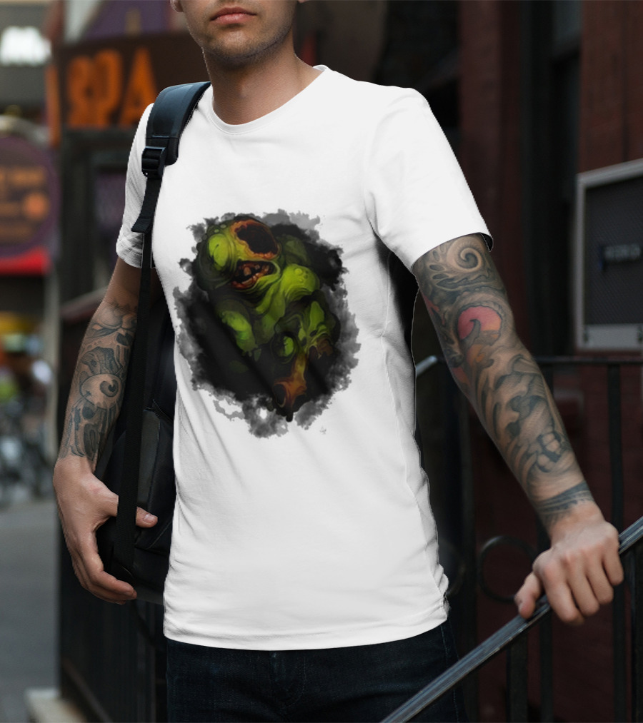 Binding Of Isaac Four Souls Pestilence Creepy Green Monster Card T-Shirt