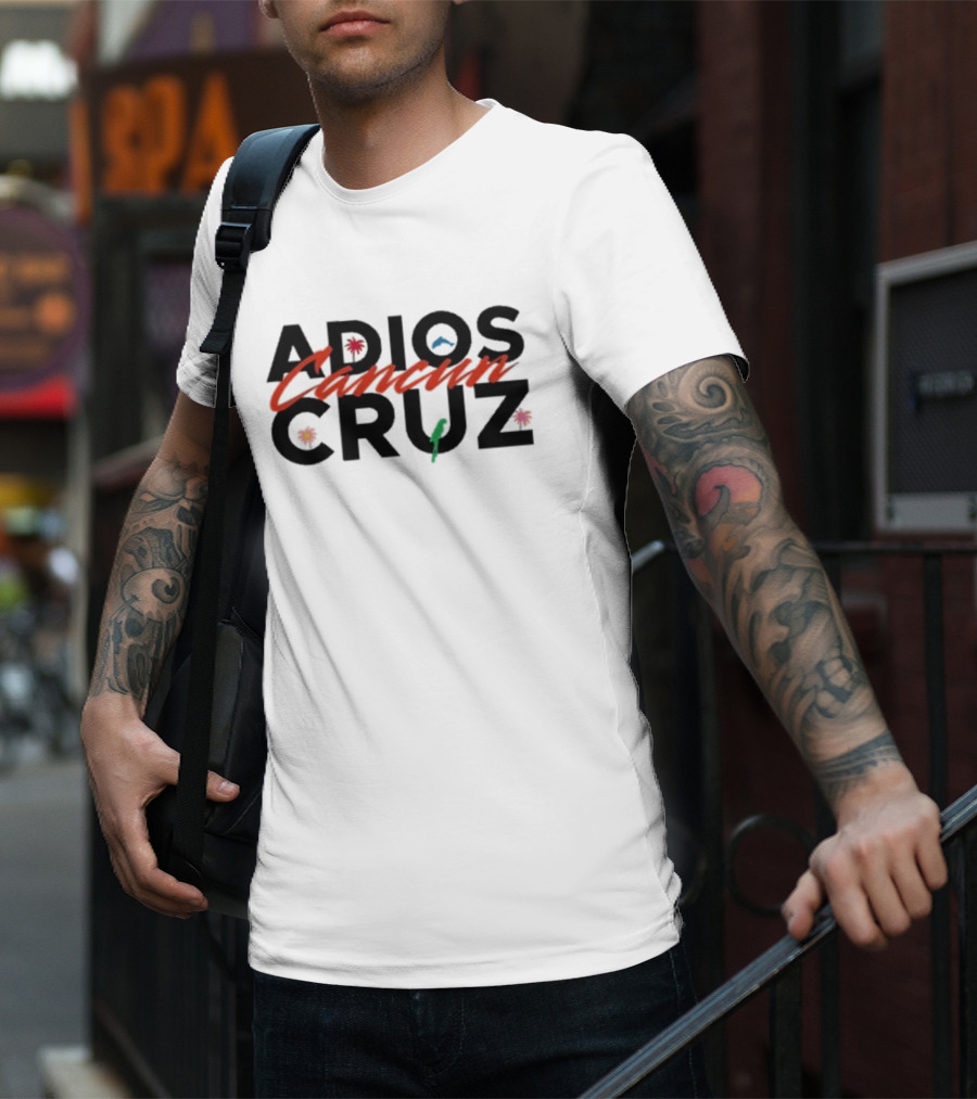 Colin Allred Adios Cancun Cruz Palm Tree Tropical Parrot T-Shirt