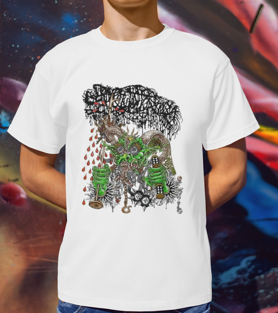 Sanguisugabogg Medievil Monster With Blood And Chains Elements T-Shirt
