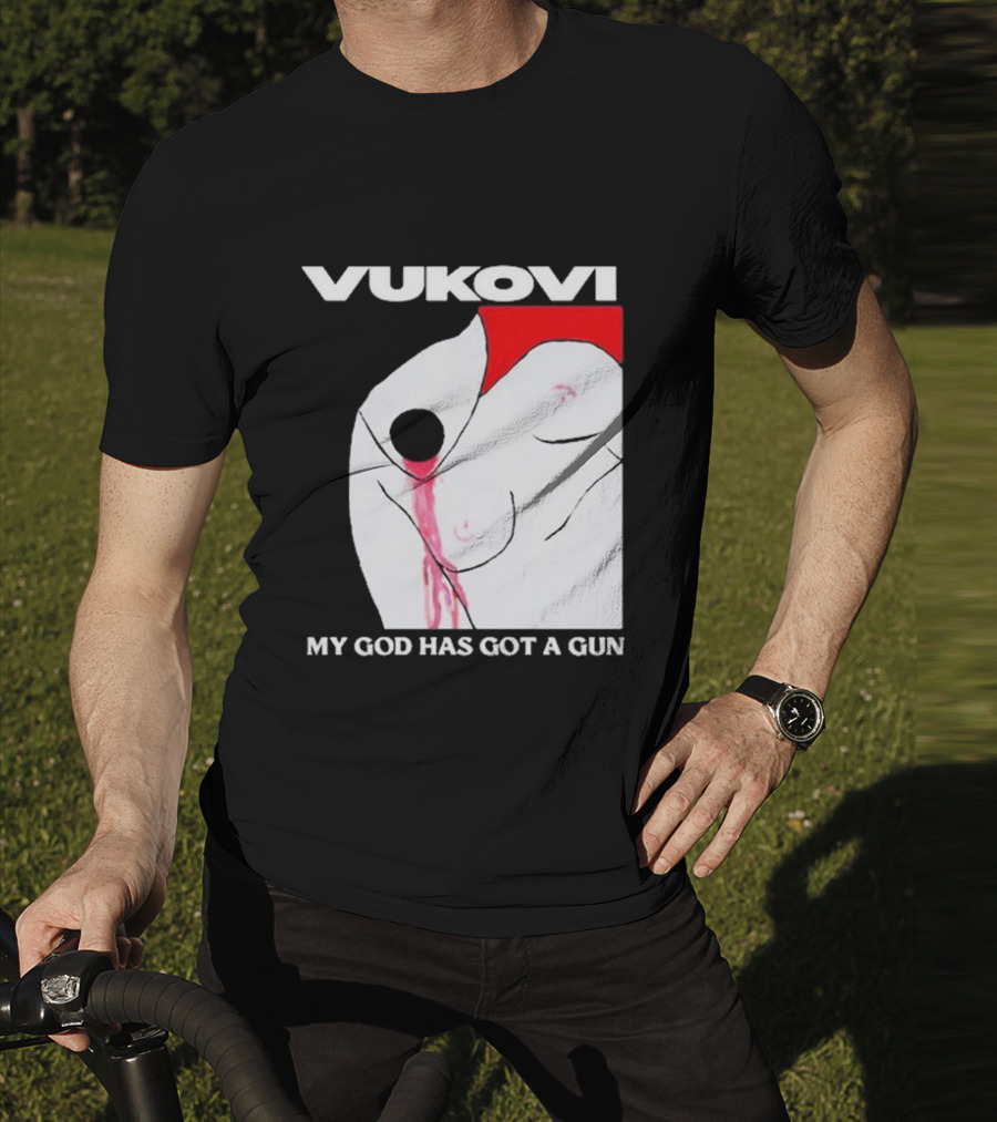 Vukovi My God Has Got A Gun Bold Graphic Concept T-Shirt