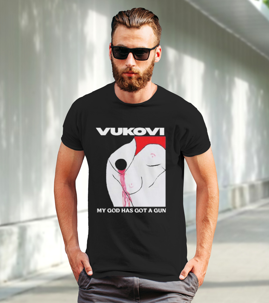 Vukovi My God Has Got A Gun Bold Graphic Concept T-Shirt