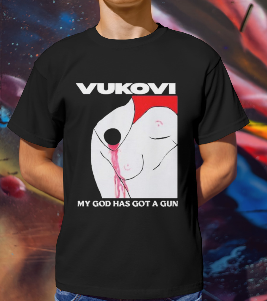 Vukovi My God Has Got A Gun Bold Graphic Concept T-Shirt