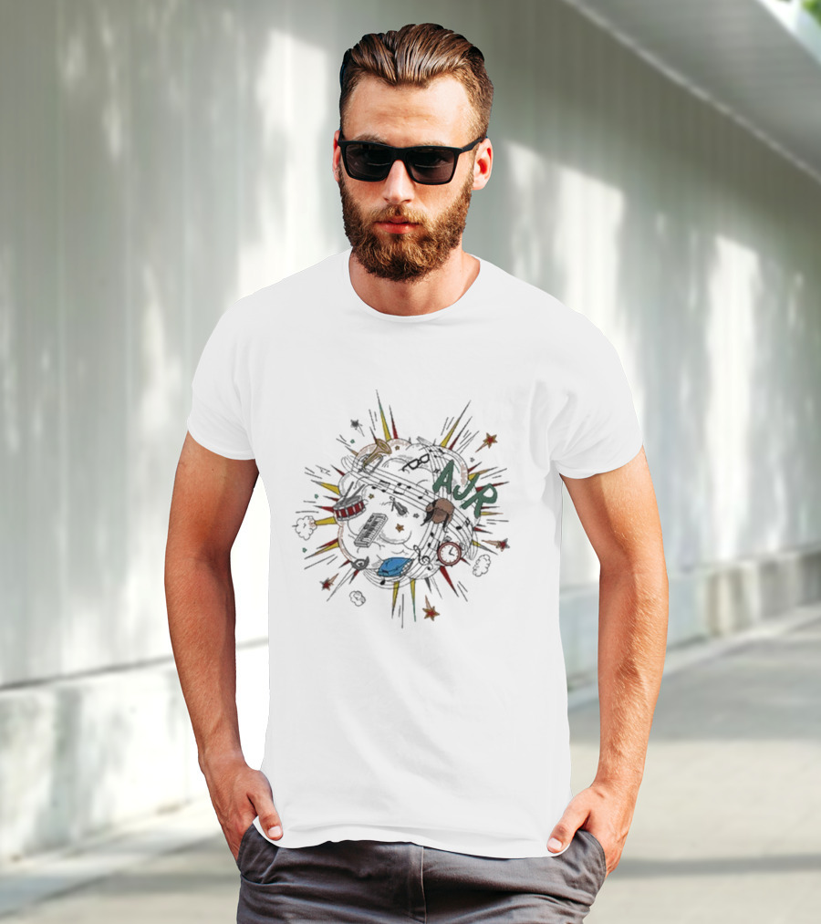 AJR Musical Explosion With Instruments And Objects T-Shirt