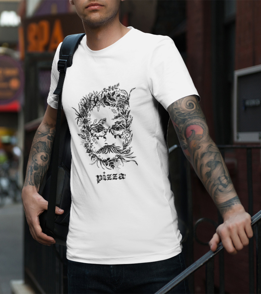 Izzamas Nature John Pizza Botanical Face T-Shirt