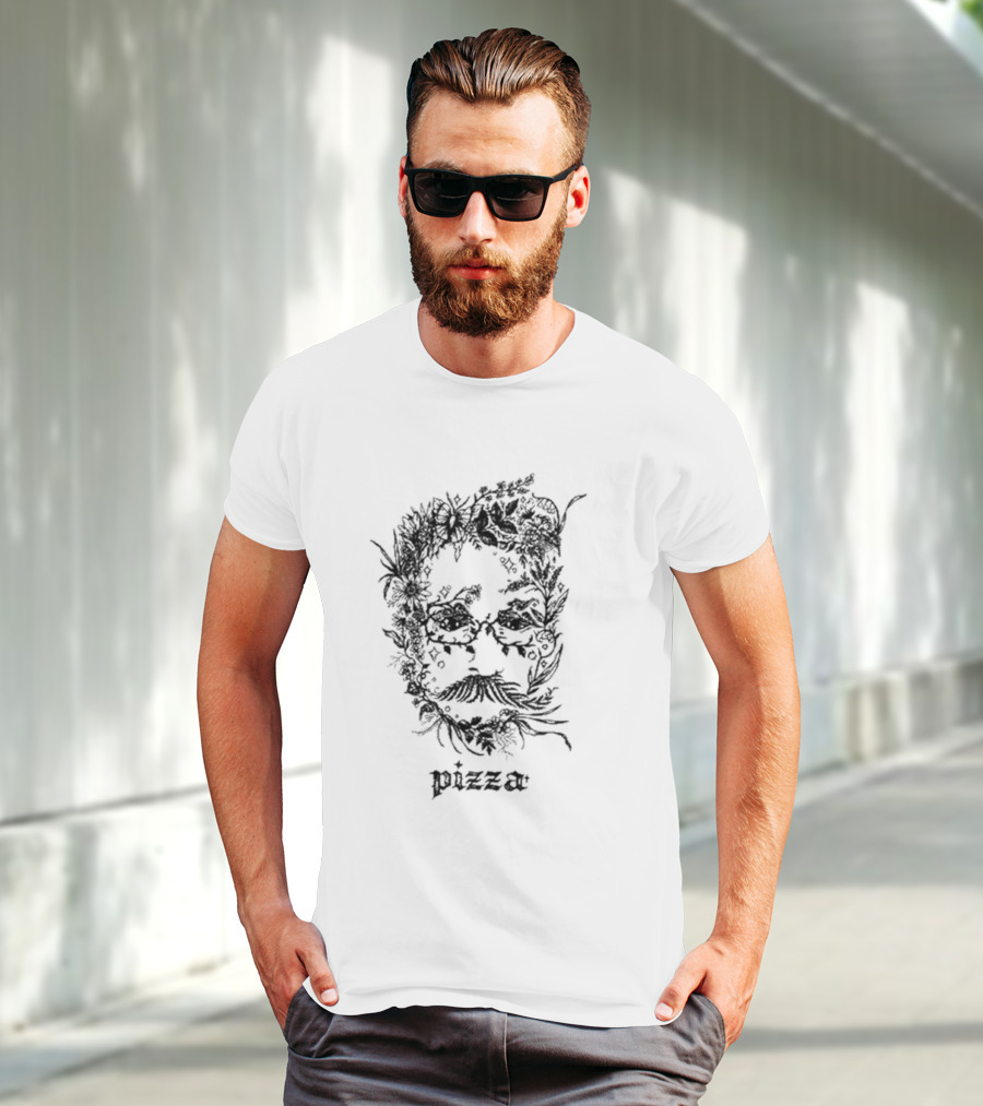 Izzamas Nature John Pizza Botanical Face T-Shirt