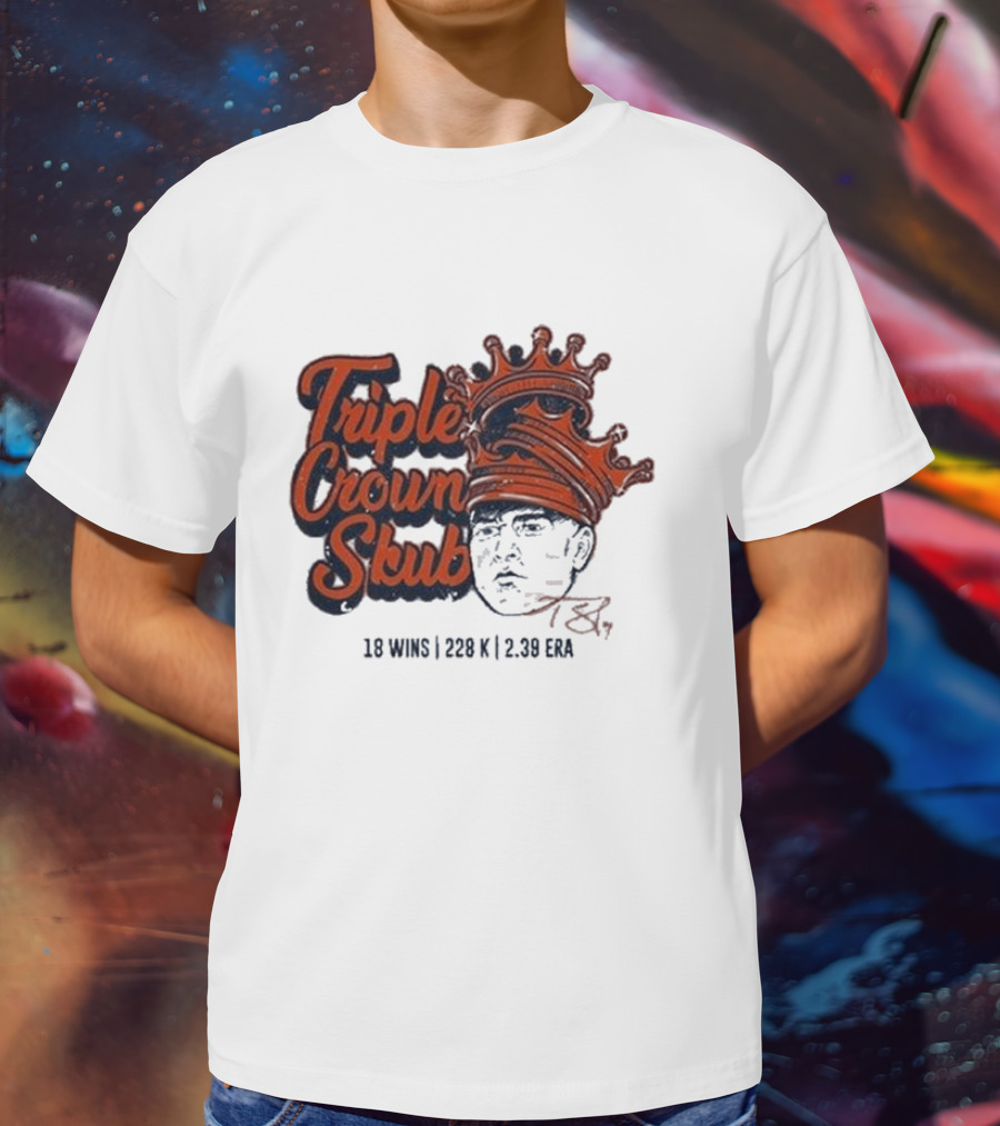 Tarik Skubal Triple Crown 18 Wins 228K 2.39 ERA Detroit Tigers T-Shirt