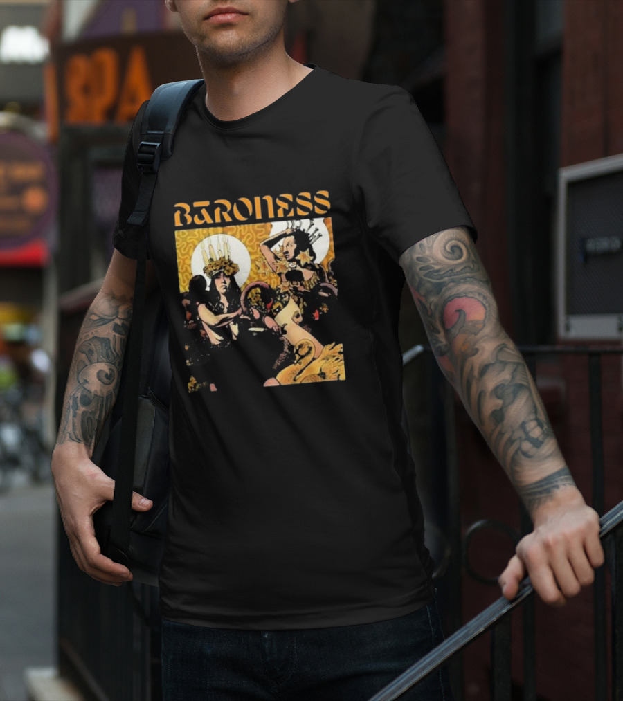 Baroness Yellow Psychedelic Art Ensemble T-Shirt