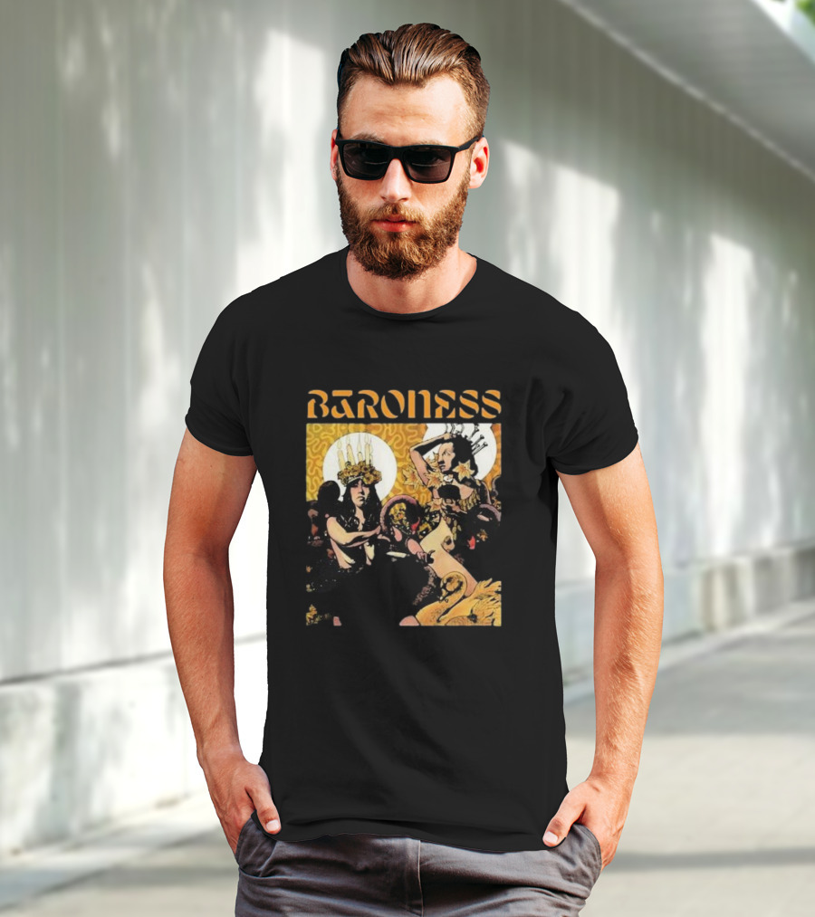 Baroness Yellow Psychedelic Art Ensemble T-Shirt