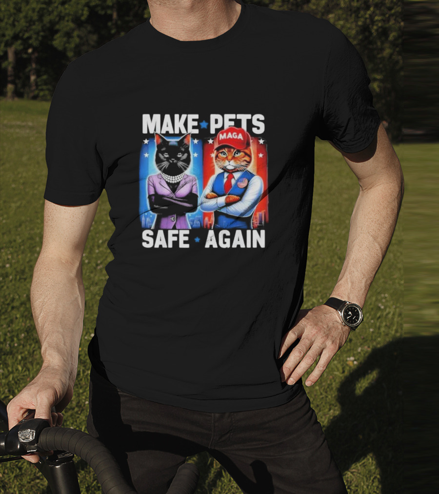 Make Pets Safe Again MAGA Cat And Dog Debate T-Shirt