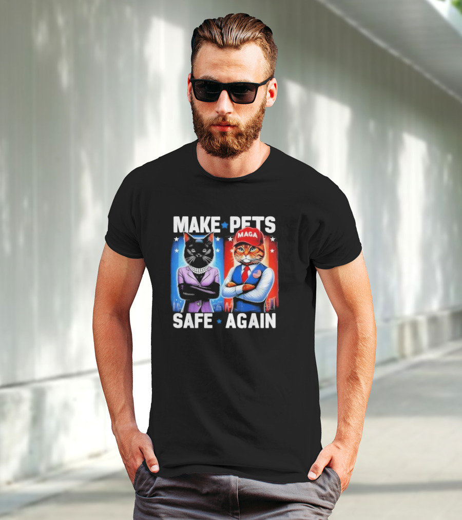 Make Pets Safe Again MAGA Cat And Dog Debate T-Shirt