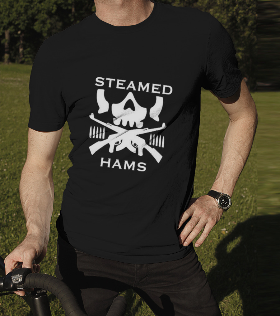 Simpsons Steamed Hams Skull Guns Memes T-Shirt