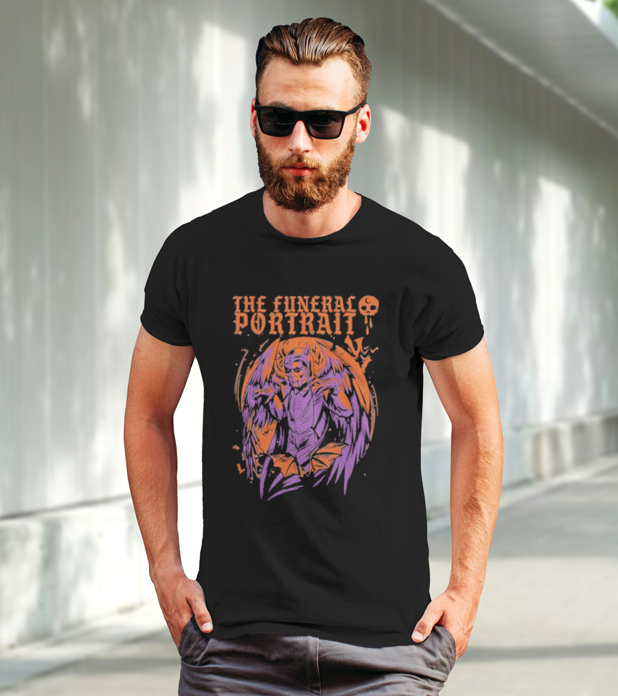 The Funeral Portrait Bat Winged Skull Rockabilia Exclusive T-Shirt