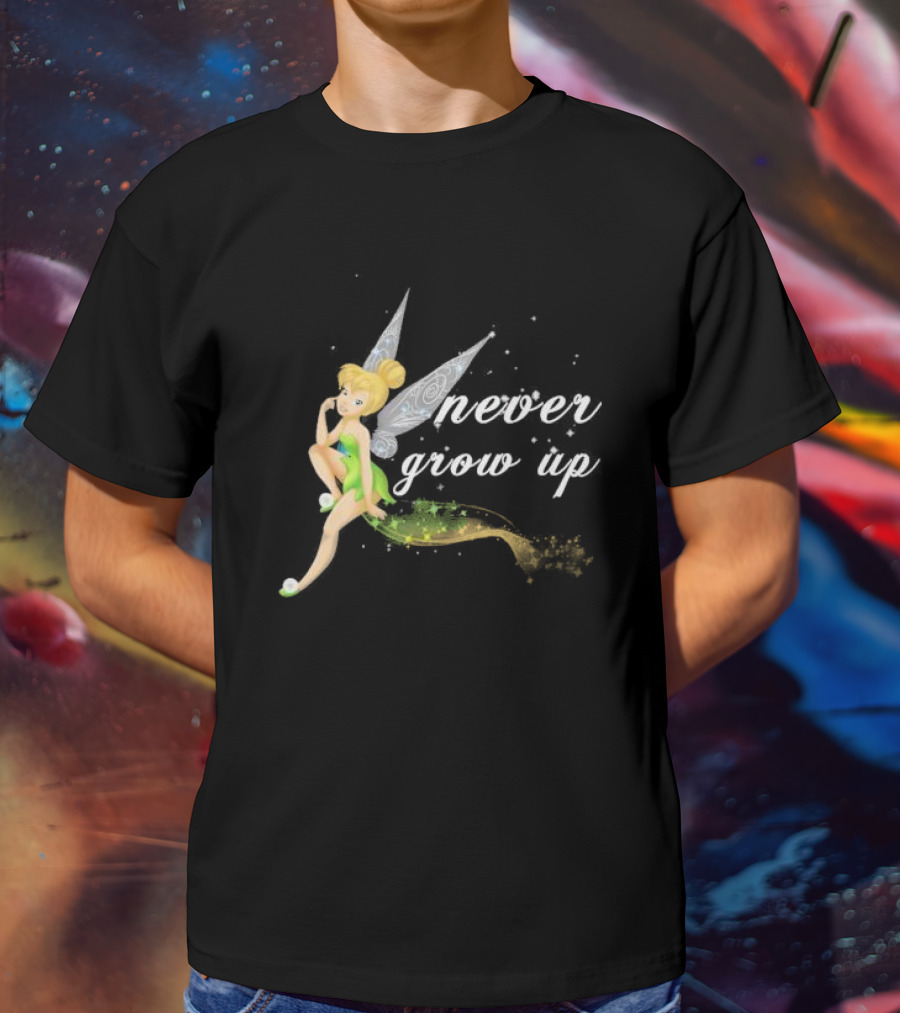 Tinkerbell Never Grow Up Fantasy Fairy Magic T-Shirt