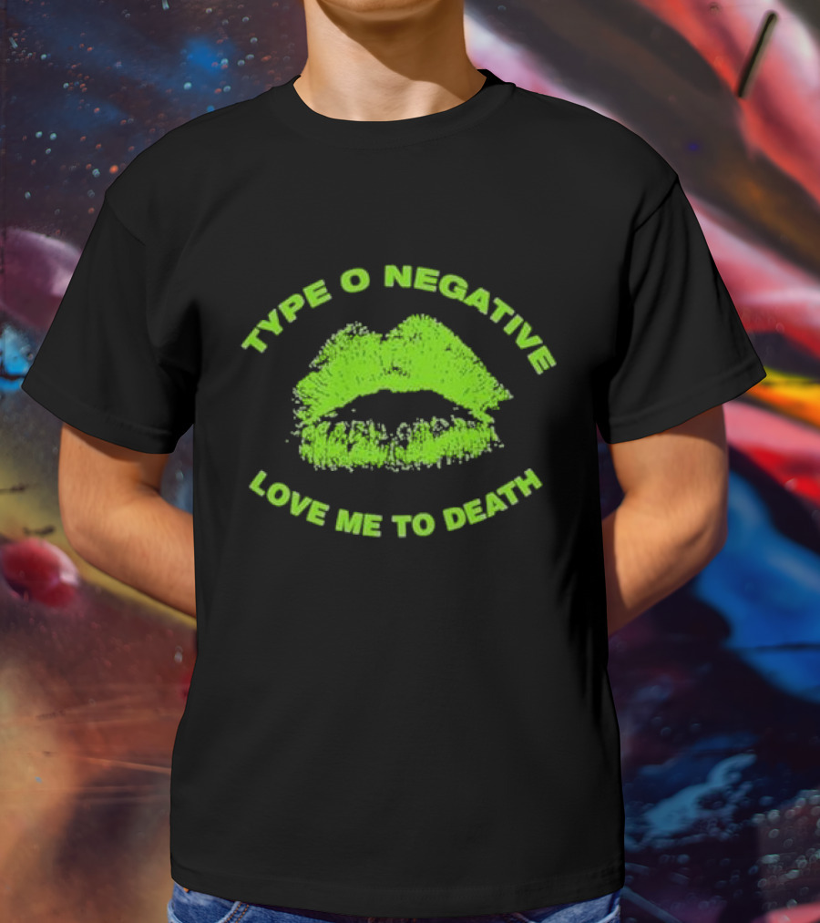 Type O Negative Love Me To Death Green Lips T-Shirt