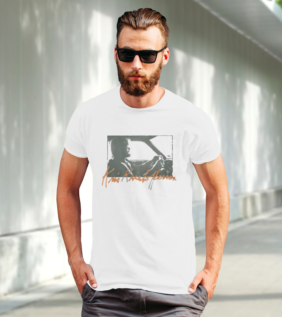 Kris Kristofferson Driving Car T-Shirt