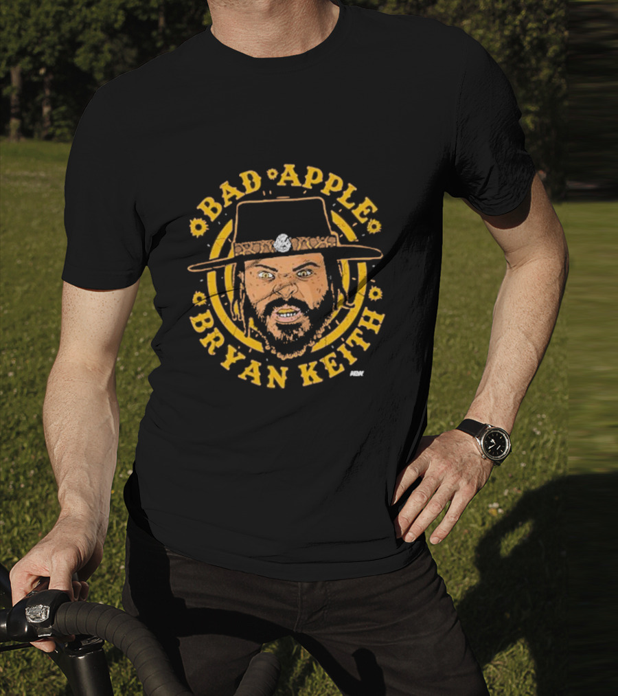 Bad Apple Bryan Keith Wild West Cowboy Face Hat T-Shirt