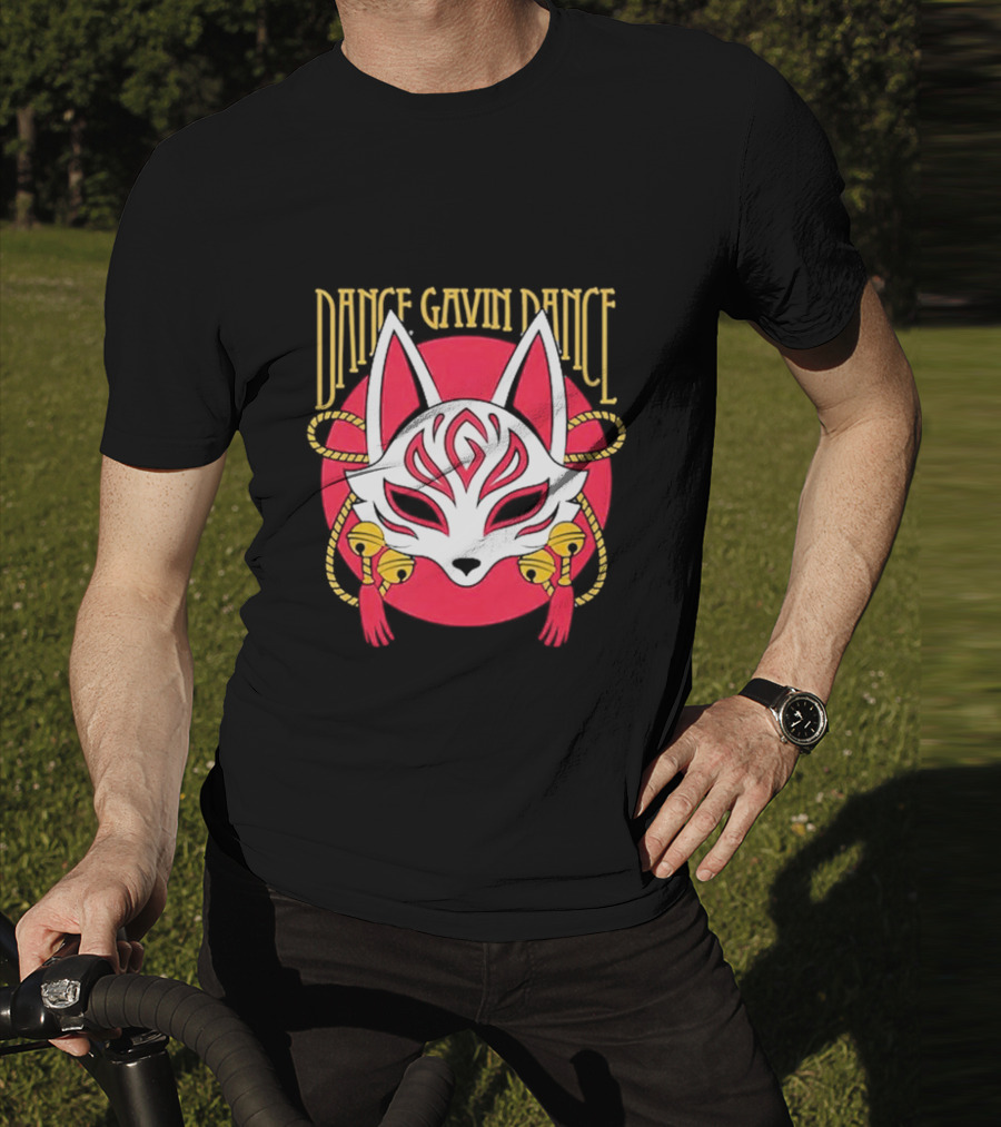 Dance Gavin Dance Kitsune Fox Mask With Bells T-Shirt