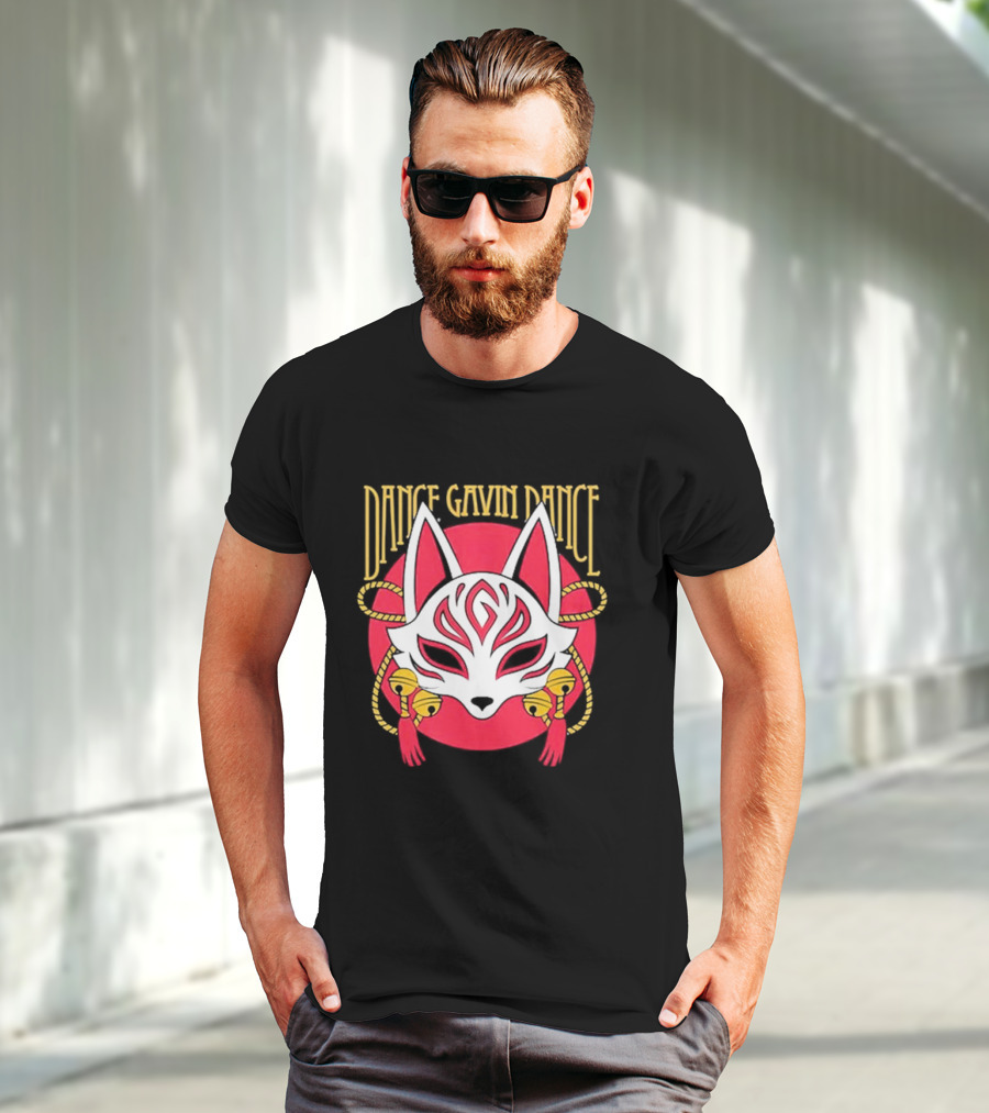 Dance Gavin Dance Kitsune Fox Mask With Bells T-Shirt